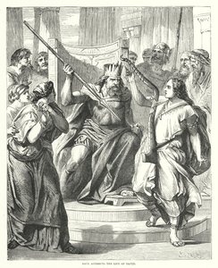 Saul Attempts the Life of David by English School