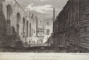 Savoy Chapel and Palace, London, 1807 by English School