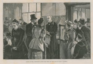 Scene at The Admiralty After the News of the Loss of the Victoria by English School