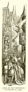 Scene at the Coronation of Richard II, 1377