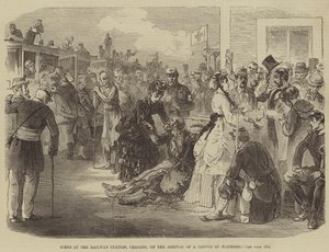 Scene at the Railway Station, Chalons, on the Arrival of a Convoy of Wounded