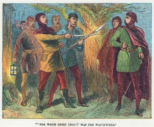 Scene from the Peasants Revolt by English School