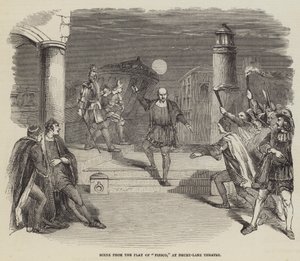 Scene from the Play of "Fiesco," at Drury-Lane Theatre by English School