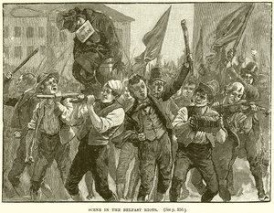 Scene in the Belfast Riots