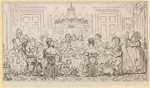 Scene of London life by English School