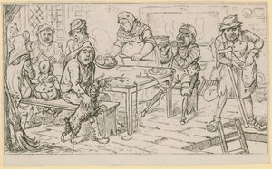 Scene of London life by English School