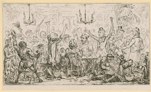 Scene of London life by English School