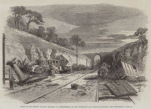 Scene of the Recent Railway Accident at Winchburgh, on the Edinburgh and Glasgow Railway by English School