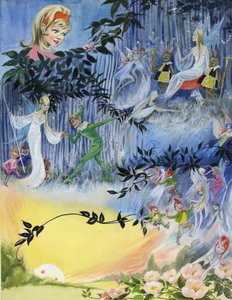 Scene with fairies by English School