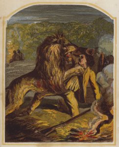 Scottish Missionary David Livingstone Attacked by a Lion in Africa