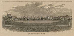 Section of the Thames Subway by English School