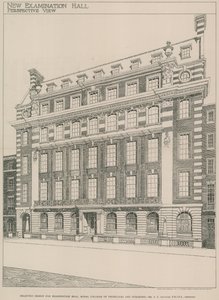 Selected design for the Examination Hall, Royal College of Physicians and Surgeons by English School