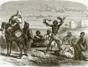 Serpent charmers by English School