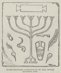 Seven-Branched Candlestick in the Jewish Catacombs, Rome