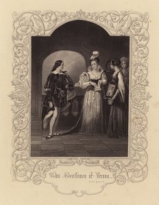 Shakespeare: Two Gentlemen of Verona, Act IV, Scene 4 by English School