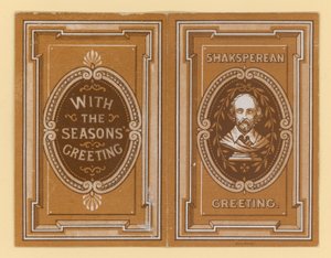 Shakespearian Greetings Card by English School