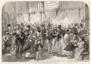 Shilling Day at the International Exhibition 1862 by English School