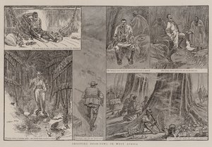 Shooting Bush-Fowl in West Africa by English School
