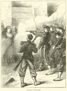 Shooting a petroleuse, May 1871 by English School