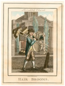 Shoreditch Church. Hair Brooms by English School