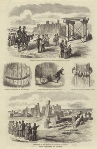 Siege Operations at Chatham (engraving) by English School