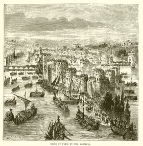 Siege of Paris by the Normans by English School