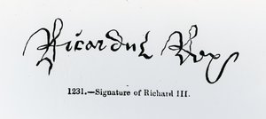 Signature of Richard III