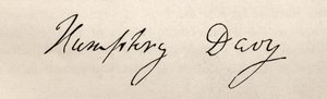 Signature of Sir Humphry Davy