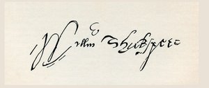 Signature of William Shakespeare, from 