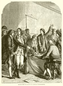 Signing the Declaration of American Independence by English School