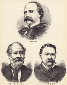 Signor Salvini, the late Mr Charles Reade, the late Mr H J Byron (engraving) by English School