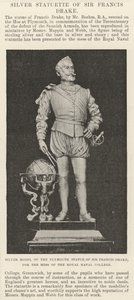 Silver Model of the Plymouth Statue of Sir Francis Drake, for the Mess of the Royal Naval College