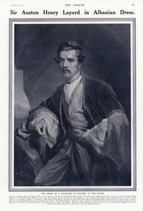 Sir Austen Henry Layard in Albanian Dress by English School