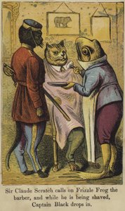 Sir Claude Scratch Calls on Frizzle Frog the Barber