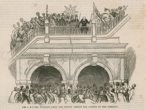 Sir Isambard Brunel Retiring from the Tunnel Amidst the Cheers of the Company