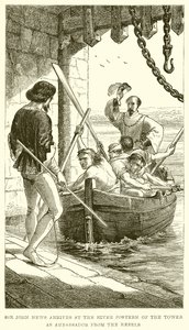 Sir John News Arrives at the River Postern of the Tower as Ambassador from the Rebels by English School
