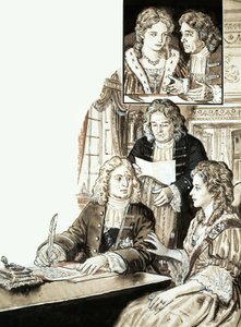 Sir Robert Walpole and King George II by English School