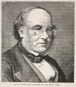 Sir Rowland Hill, founder of the Penny Post by English School