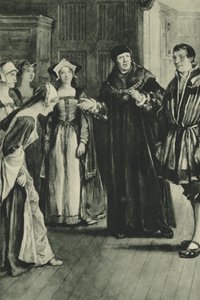 Sir Thomas More brings Holbein Home by English School