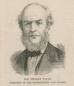 Sir Thomas Paine, President of the Incorporated Law Society