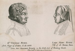 Sir Thomas Rowe, Lord Mayor of London 1568, and Lady Mary Rowe