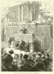 Sitting of the Delegate Government at Bordeaux, December 1870 by English School