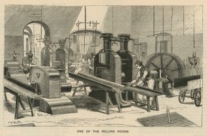 Sketches at the Royal Mint, Tower Hill; One of the Rolling Rooms by English School