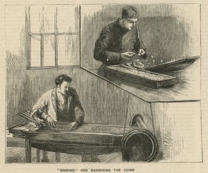 Sketches at the Royal Mint, Tower Hill; Ringing and Examining the Coins