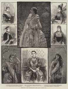Sketches at the Shakspearean Show, Royal Albert Hall by English School