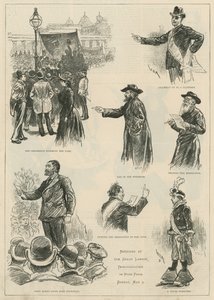 Sketches at the Great Labour Demonstration in Hyde Park, Sunday 3 May 1891 by English School