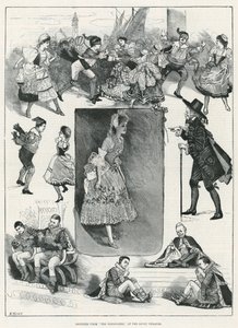 Sketches from The Gondoliers at the Savoy Theatre by English School