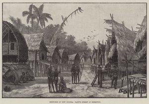 Sketches in New Guinea, Native Street in Kerepunu by English School