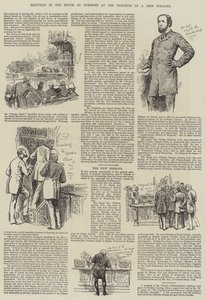 Sketches in the House of Commons at the Election of a New Speaker by English School