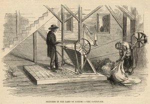 Sketches in the Land of Cotton - The Cotton-Gin by English School